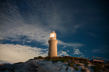 Night at Bathurst Lighthouse on Rottnest Island, Western Australia.