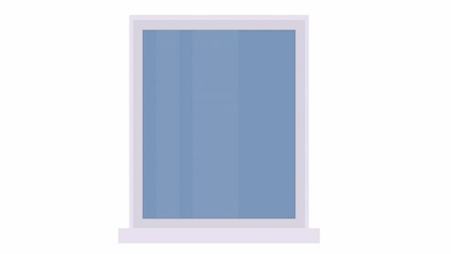Break the window. Animation to throw a stone into the glass, alpha channel. Cartoon