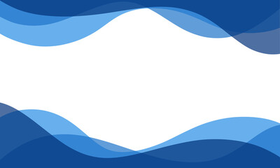 Abstract blue wave business card frame background 