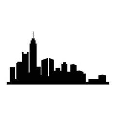 Obraz premium City Building Silhouette
