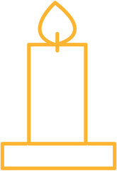 Candle line art