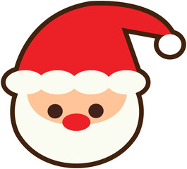 Santa Claus Face Flat Icon