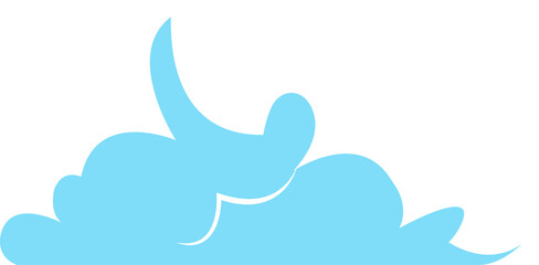 The cloud illustration for outdoor concept