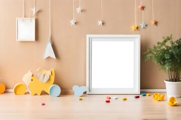 room with a picture frame