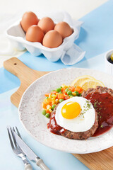 fried eggs with bacon