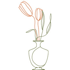 Flower vase illustration