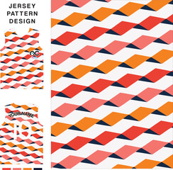 Obraz premium Abstract retro stripes concept vector jersey pattern template for printing or sublimation sports uniforms football volleyball basketball e-sports cycling and fishing Free Vector.
