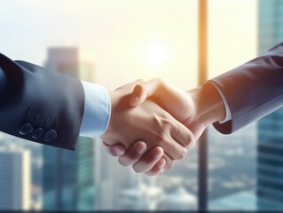 shake hand of businessman hand for deal