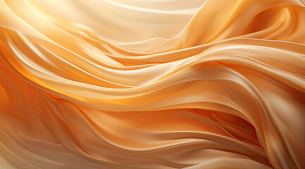 abstract orange silk background with some smooth lines in it created by generative AI technology.