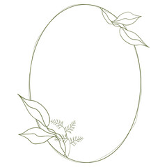 Leaf frame illustration