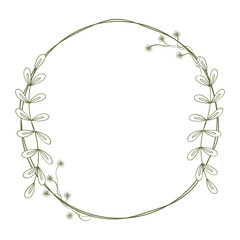 Leaf frame illustration