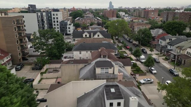 A view of the neighborhood from the top of the building. Brooklyn