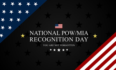 National POW MIA Recognition Day September 15 Background Vector Illustration