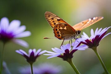 Obraz premium butterfly on flower