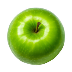 granny smith apple isolated on transparent background cutout