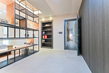 A bookshelf was placed in the center of the bedroom to separate space from space © Daewan