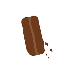 Chocolate biscuit flat illustration