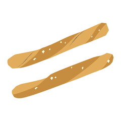 Breadsticks flat illustration