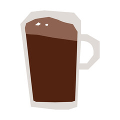 Iced chocolate flat illustration