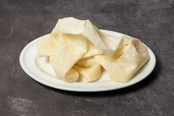 Rumali Ruti or romali roti served in dish isolated on background top view of bangladesh food
