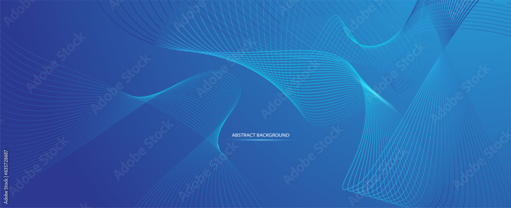 Poster abstract wave lines pattern dynamic colorful light flowing isolated on black background. vector illu