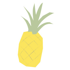Pineapple flat illustration
