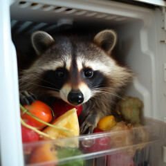 raccoon in the fridge, generative ai
