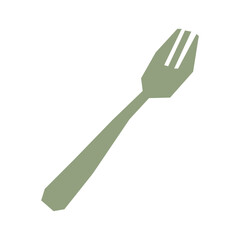 Fork flat illustration