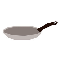 Flying pan flat illustration