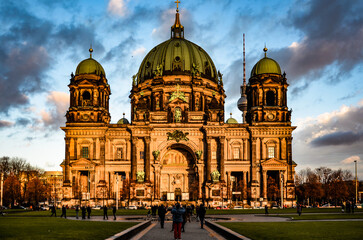 Sunlit whispers of history: Germany's museum island basks in the radiant embrace of sunlight, where...