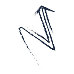 Arrow chalk stroke illustration