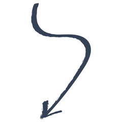 Arrow chalk stroke illustration