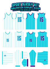 Straight Lines Jersey Design Sportswear Pattern Template