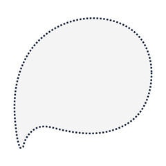 Dotted line speech bubble illustration