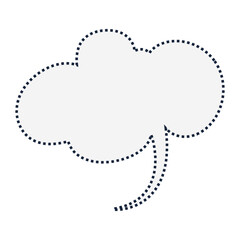 Dotted line cloud bubble illustration