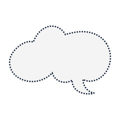 Dotted line cloud bubble illustration