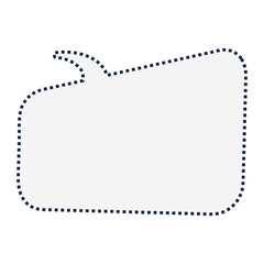 Dotted line speech bubble illustration