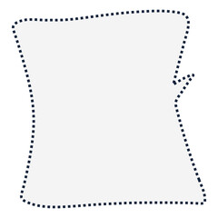 Dotted line speech bubble illustration