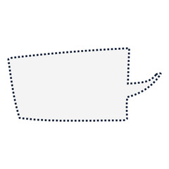 Dotted line speech bubble illustration