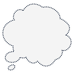 Dotted line thought bubble illustration