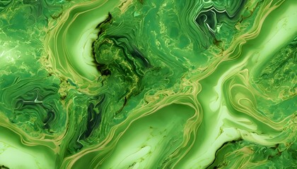 digital painting that showcases an abstract representation of a green marble surface texture