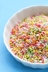 Sugar sprinkles for cake ice cream toppings