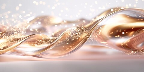 Аbstract background with bokeh defocused lights. Glittering lights background. Bokeh background with copy space.. 3D rendering