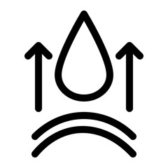 waterproof line icon