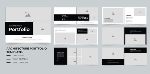 Portfolio template design Architecture portfolio or interior portfolio landscape design