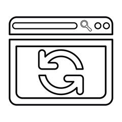 Browser Synchronise Icon In Outline Style