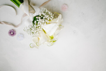 bouque white  of roses