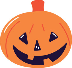 Cute spooky pumpkin ghost halloween illustration