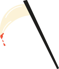 Spooky sickle halloween illustration