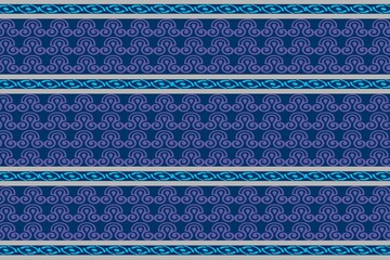 Mixed fabric pattern, dark blue background.
